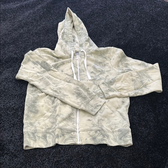 Peloton Green and Gray Tie Dye Zip-Up Hoodie - Picture 1 of 5